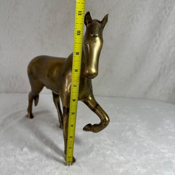 Vintage Brass Walking Horse Statue equestrian sculpture - Picture 4 of 11